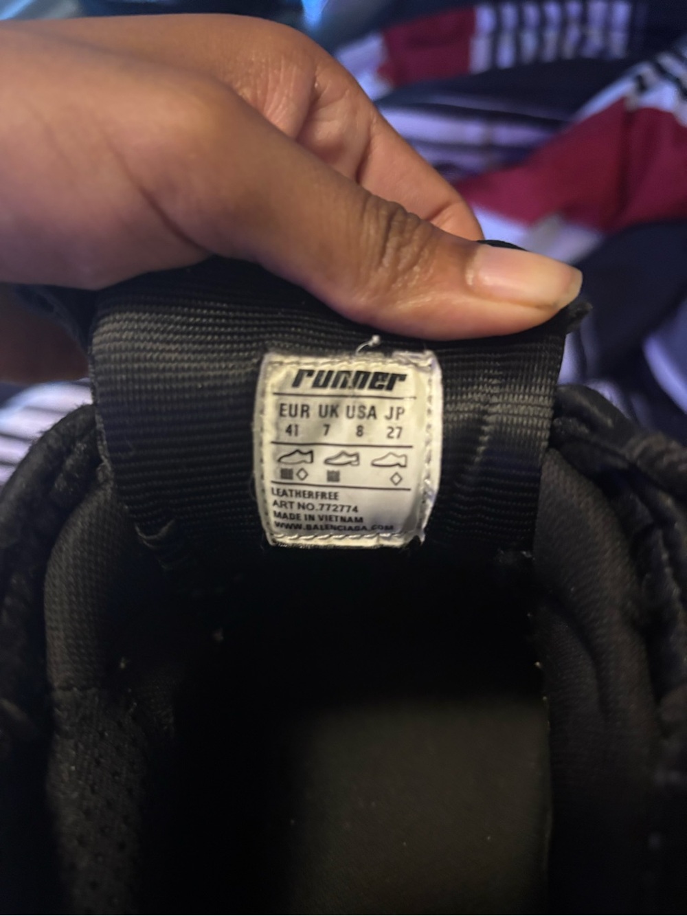 Balenciaga Black Layered Tech Runner Sneakers - Picture 4 of 7